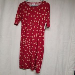 M Red With cream pokadot Julia